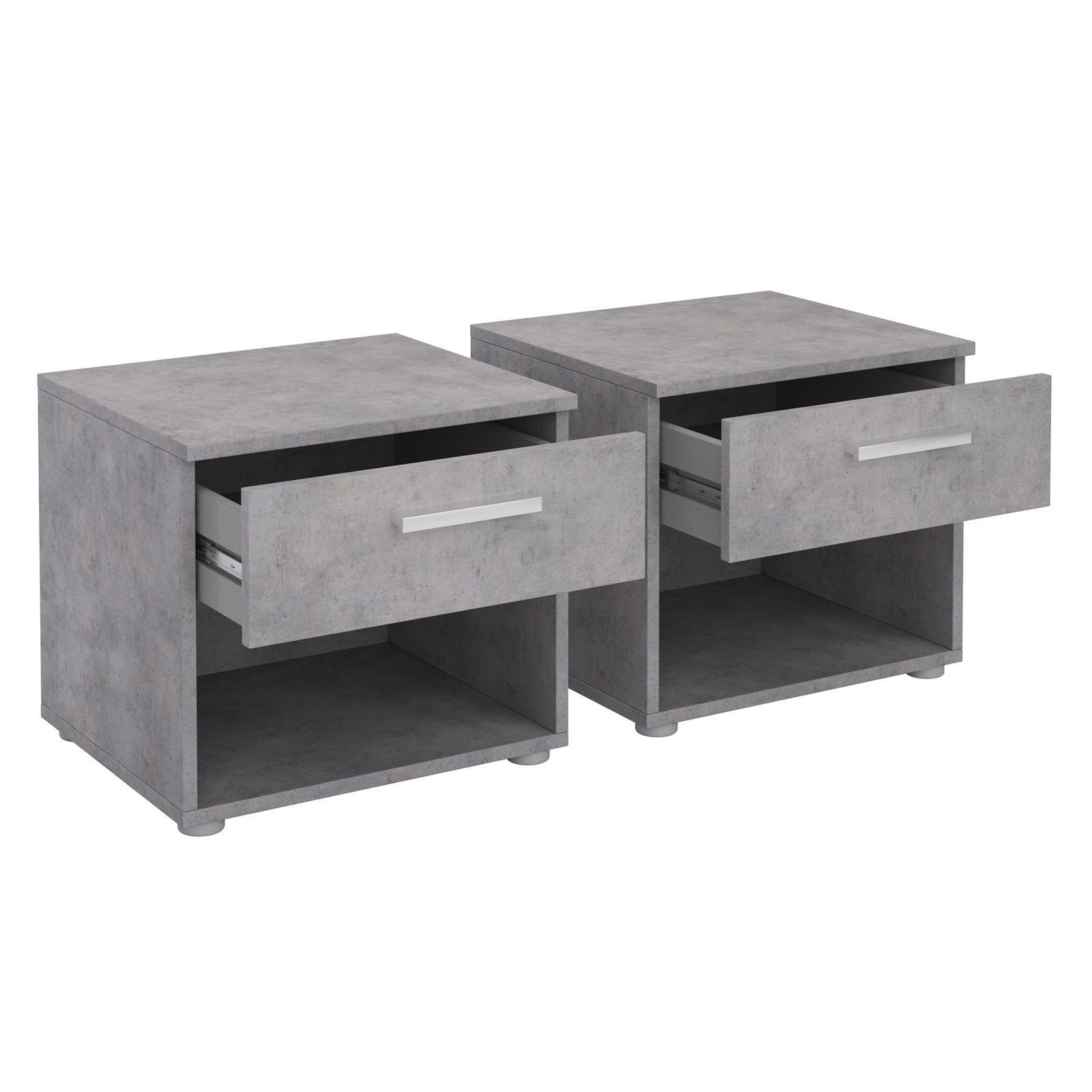 NACHTTISCH MARY 2ER-SET - Grau, Holzwerkstoff (42/38/30cm) - CARO-Möbel