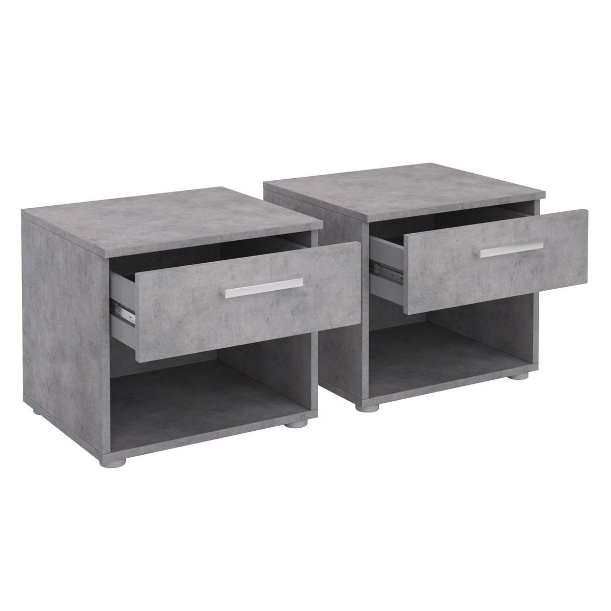 NACHTTISCH MARY 2ER-SET - Grau, Holzwerkstoff (42/38/30cm) - CARO-Möbel