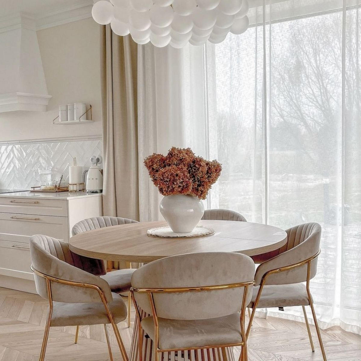 ESSTISCH runder ausziehbarer Tisch für Esszimmer DOVER 110 / 210 cm, Farbe: Eiche Wotan / Weiß - Eiche Wotan/Weiß, Holz (210/110/77cm) - Dekori_Interiors