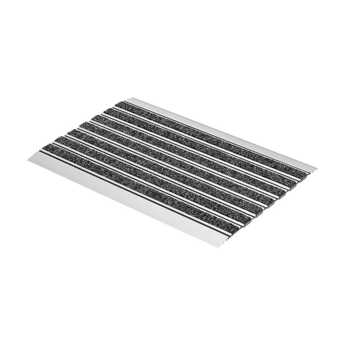 ALUMINIUM-FUSSMATTE FÜR DEN AUßENBEREICH ELEGANT MAT - Grau, Metall (40/60cm) - Astra