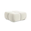 POUF Samt Stoff Beige - Beige/Creme, Kunststoff/Textil (95/41/95cm) - Makamii