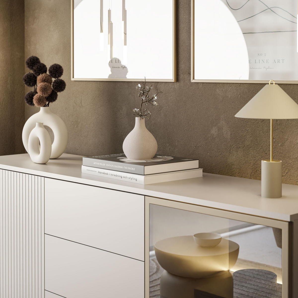 SIDEBOARDS ECLIPSE KSZ154 mit Beleuchtung,KASCHMIR - Kaschmir, Holzwerkstoff (154/83/39cm) - Lookway