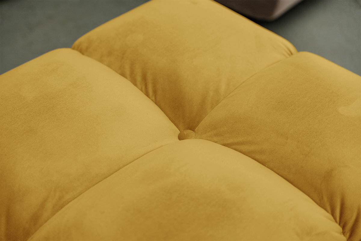 SITZGRUPPE VIVIEN 3ER SET Gelb Velvet - Currygelb/Gelb, Kunststoff/Textil (359/85/510cm) - KAWOLA