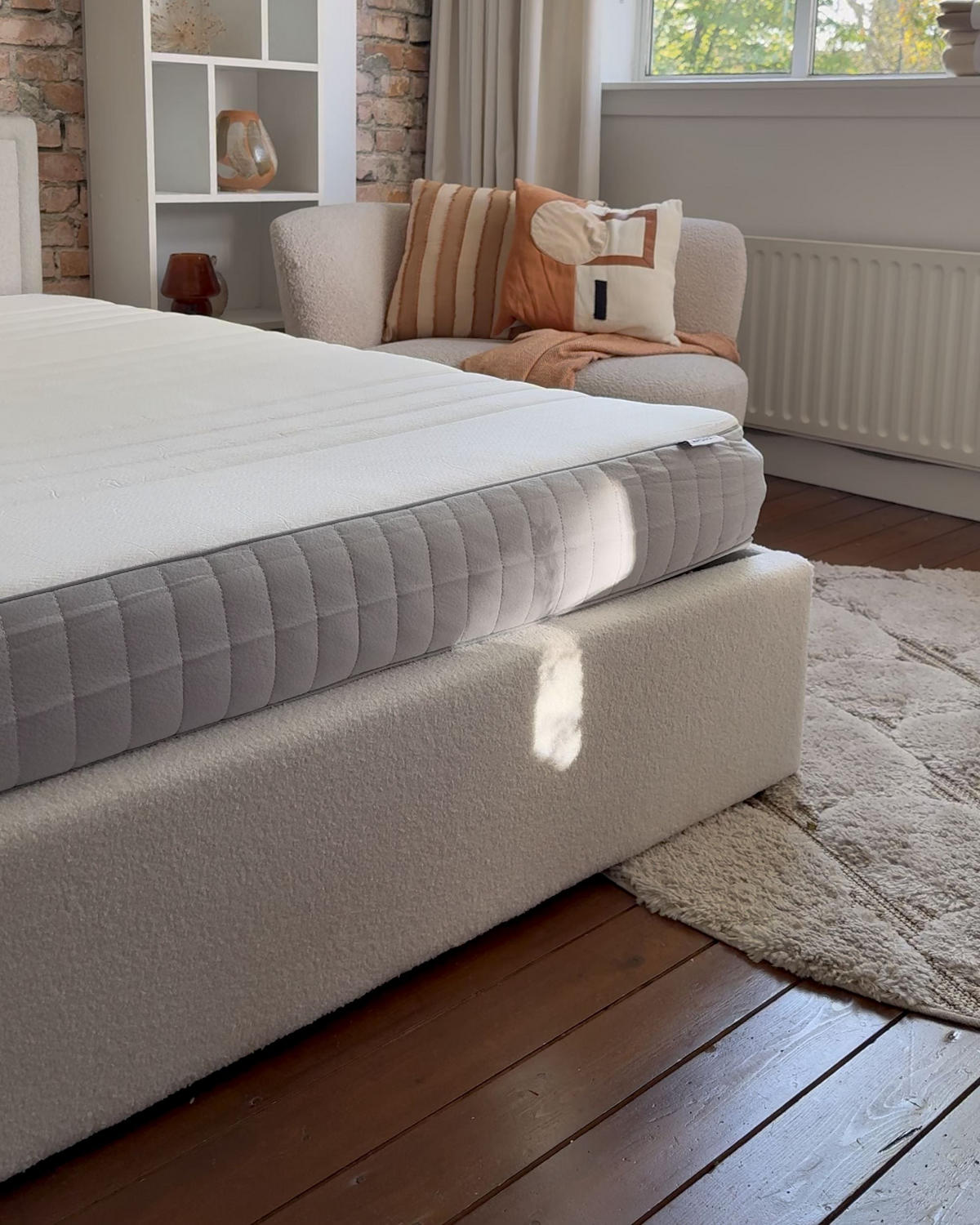 MATRACE S PAMĚŤOVOU PĚNOU H3/4 Tuhá 140/200 cm Whisper - bílá, textil (140/200cm) - Beliani