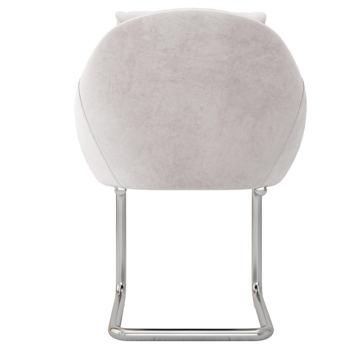 STUHL ergonomisch 6er-Set Samt Beige - Beige, Metall (54/82/65.1cm) - Meubliv
