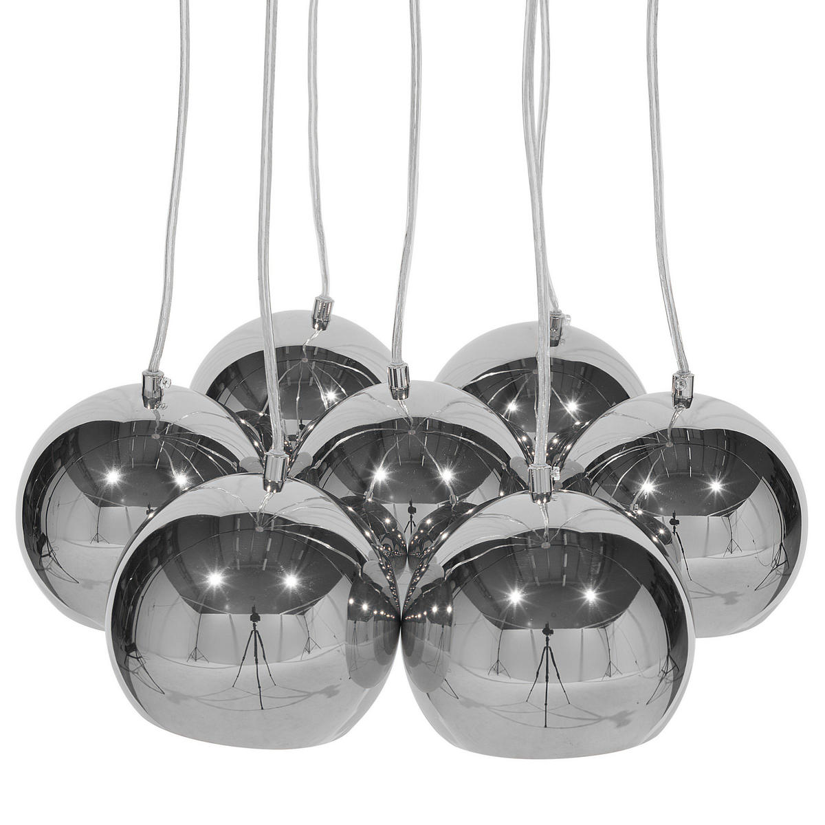 HÄNGELEUCHTE Olza 11/11/159 cm - Silberfarben, Metall (14/14/159cm) - Beliani