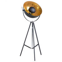 STEHLAMPE Thames 53/53/165 cm - Schwarz, Metall (53/53/165cm) - Beliani
