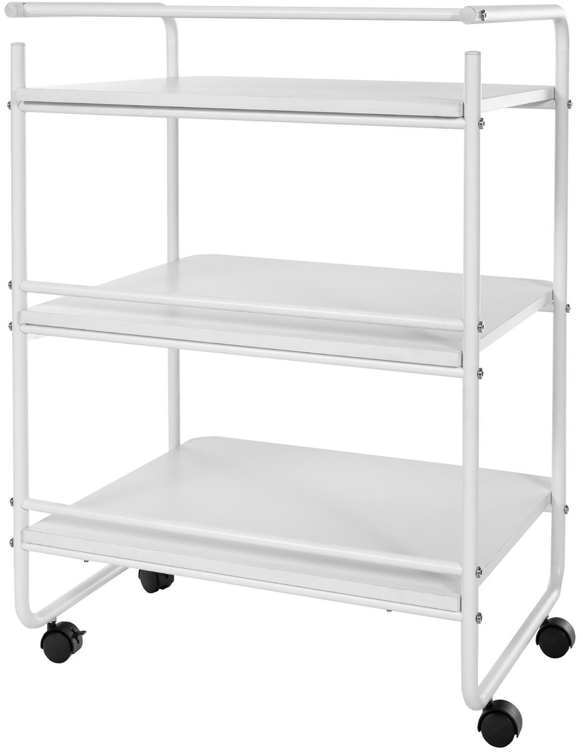 SERVIERWAGEN Metall Weiß - Weiß, Metall (61/82/51cm) - CLP