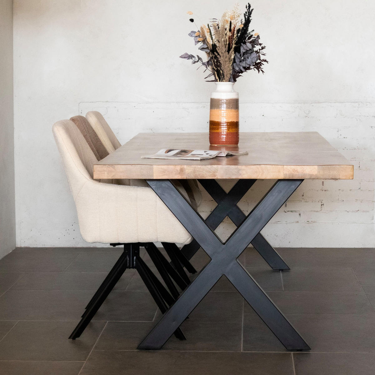 ESSTISCH aus Mangoholz 240cm, natürlich - Braun, Holz (240/100/76cm) - Giga Meubel