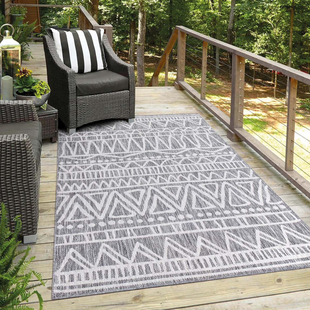 OUTDOOR-TEPPICH Sun 476 Grau 200x290 cm - Grau, Textil (200/290cm) - carpet city