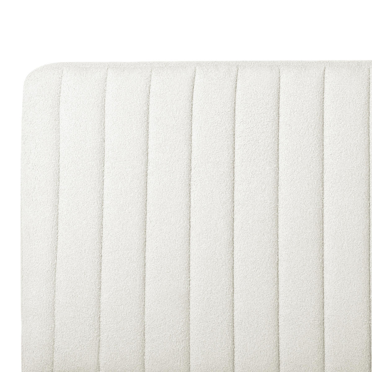 POLSTERBETT mit Lattenrost 160/200 cm Weiß Lunan - Creme, Textil (160/200cm) - Beliani