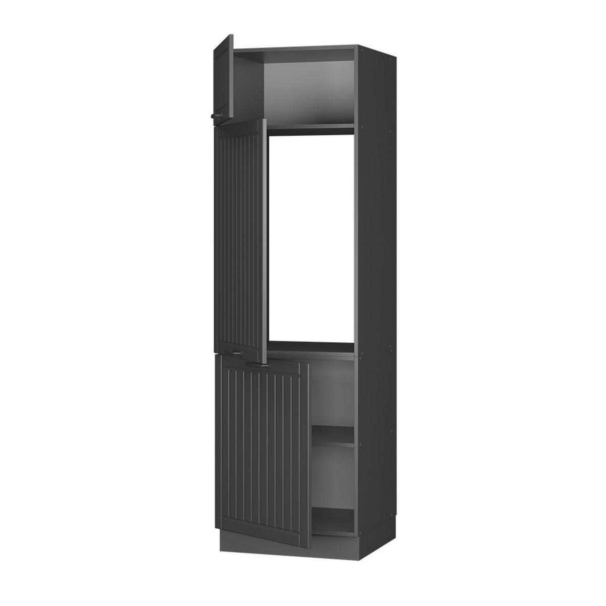 SKŘÍŇKA NA LEDNICI Fame-Line Tmavě šedá - tmavě šedá/antracitová, kompozitní dřevo (60/206.8/58.1cm) - Vicco