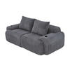 2-SITZER Sofa Cordstoff mit Getränkehalter und Seitentasche 200/99/80 cm Dunkelgrau - Dunkelgrau, Textil (99/80/200cm) - Redom