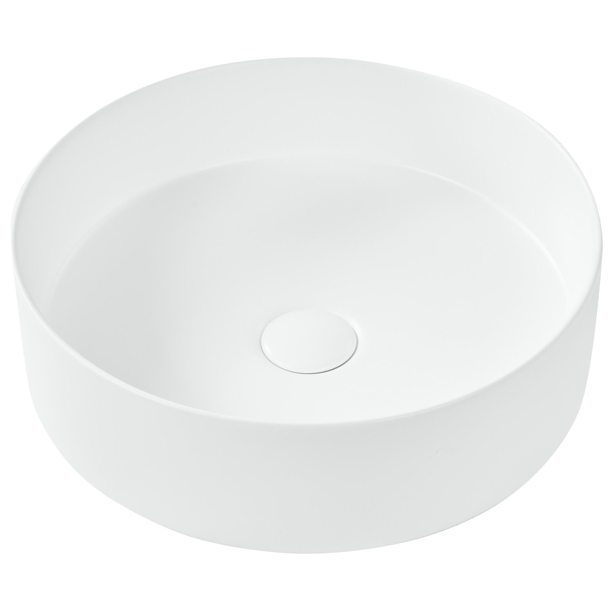 AUFSATZWASCHBECKEN 40 cm Cremeweiß Tebar - Creme, Keramik (40/12/40cm) - Beliani