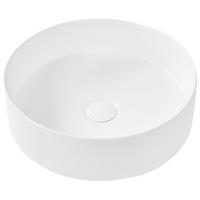 AUFSATZWASCHBECKEN 40 cm Cremeweiß Tebar - Creme, Keramik (40/12/40cm) - Beliani