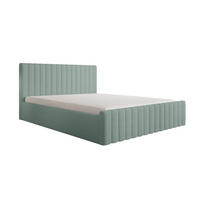 POLSTERBETT Safi 140x200 Grün (Abriamo 10 – Bouclé) - Grün, Holz/Textil (140/200cm) - Fedve