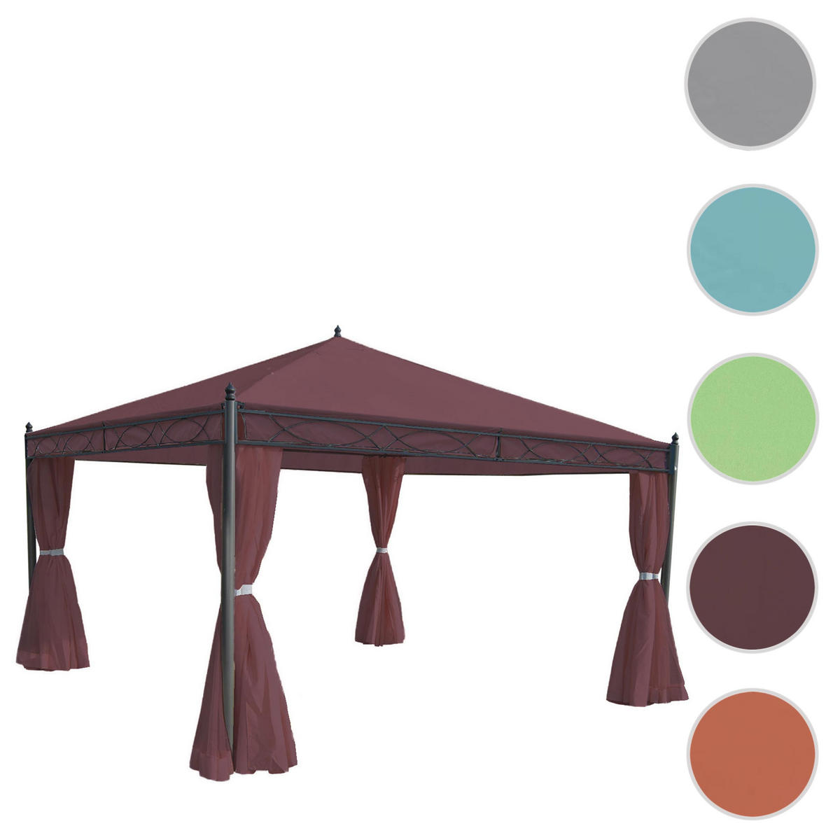 PERGOLA CALPE Rot, Braun - Rot/Braun, Textil (400/290/400cm) - MCW