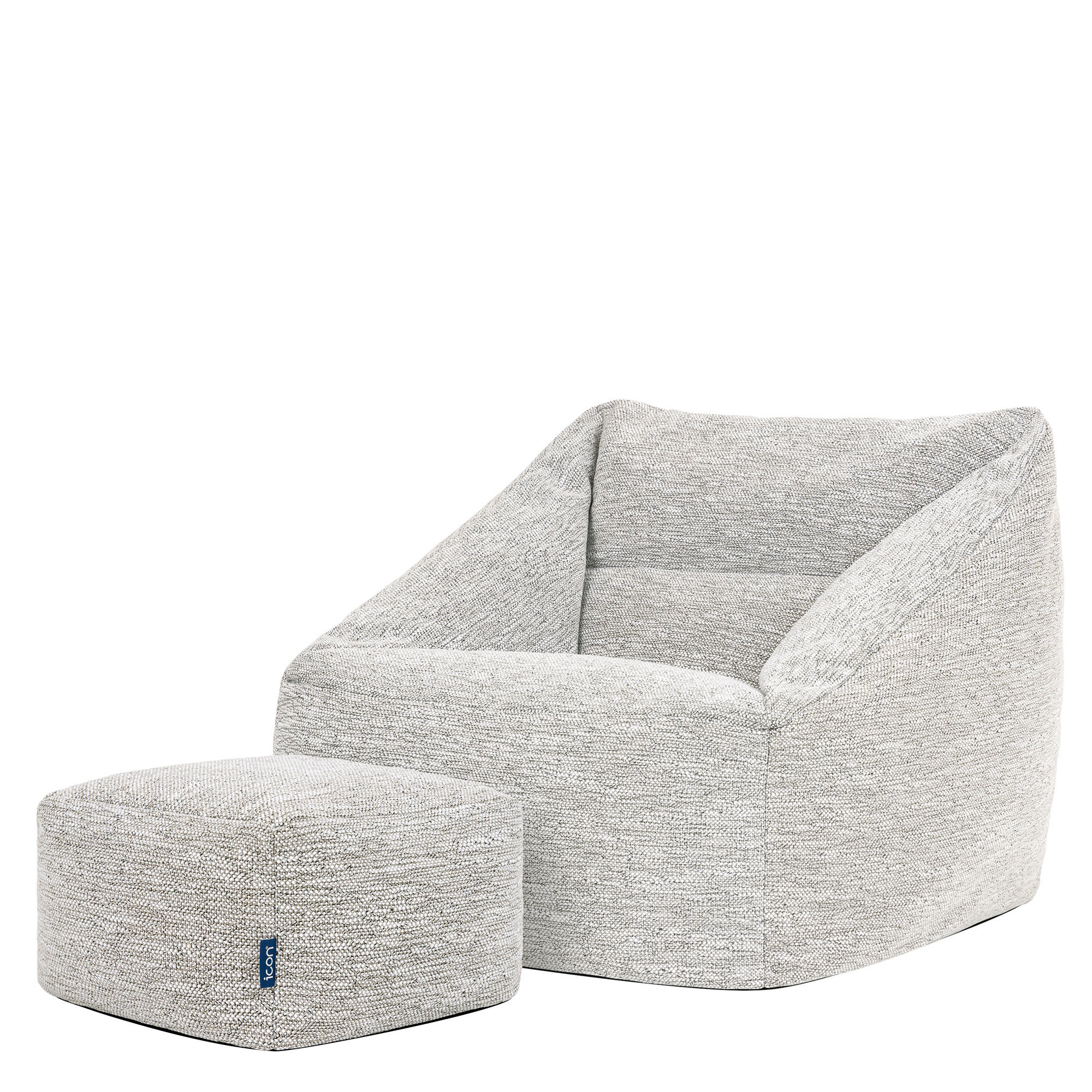 SITZSACK mit Hocker Natalia - Beige, Textil (70/65/70cm) - icon