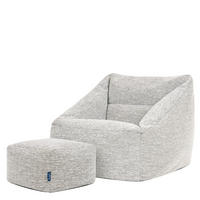 SITZSACK mit Hocker Natalia - Beige, Textil (70/65/70cm) - icon