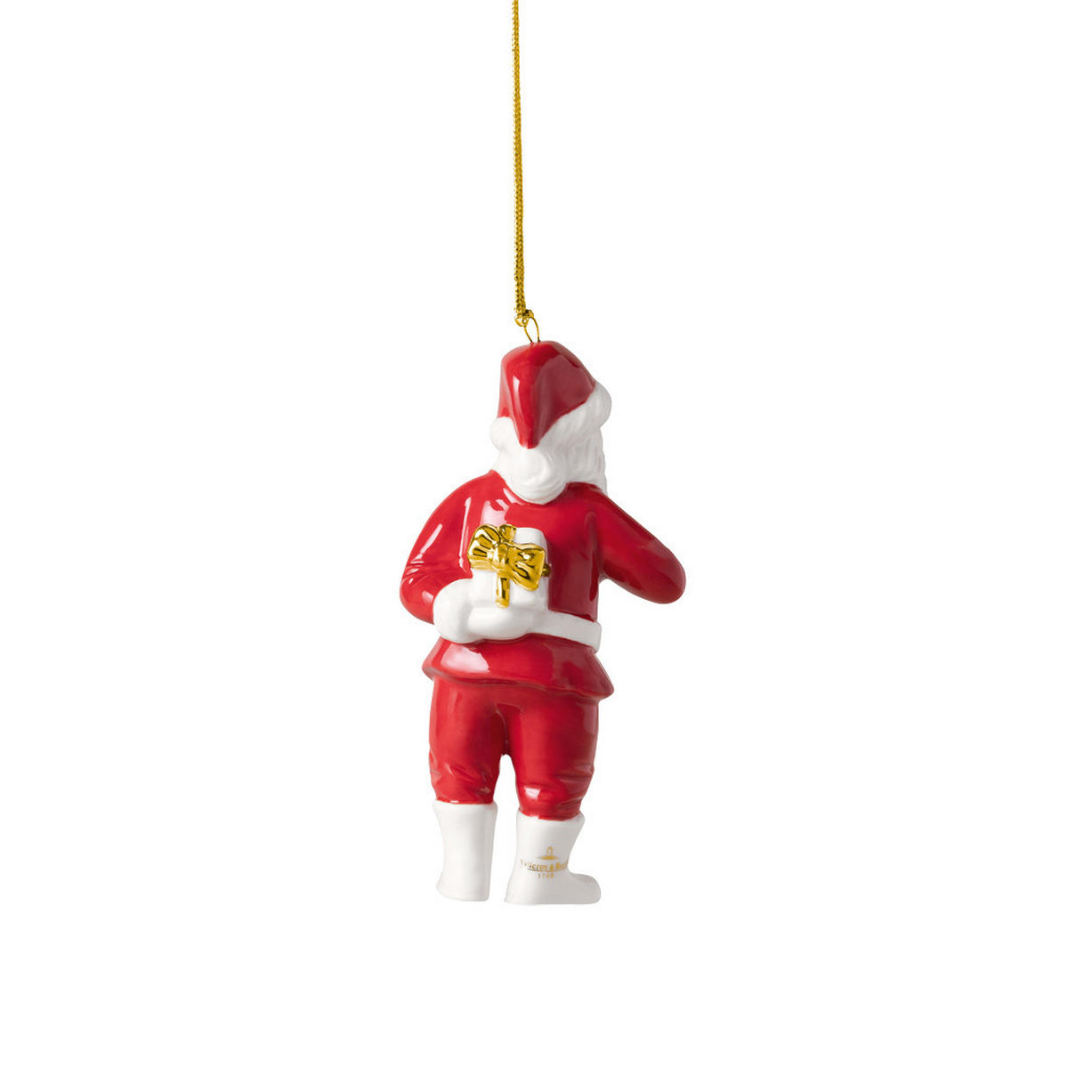 ORNAMENT SANTA 2026 Christmas Classics weiß-gold 4,3 x 5,7 x 11,1 cm - Goldfarben/Weiß, Keramik (5.7/11.1/4.3cm) - Villeroy & Boch