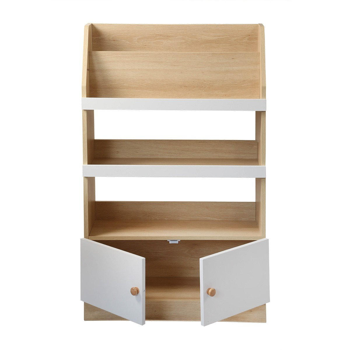AUFBEWAHRUNGSREGAL mit 2 Türen für Kinder 106/25,5/62,8 cm - Apfelbaumfarben, Holzwerkstoff (25.5/106/62.8cm) - Calicosy