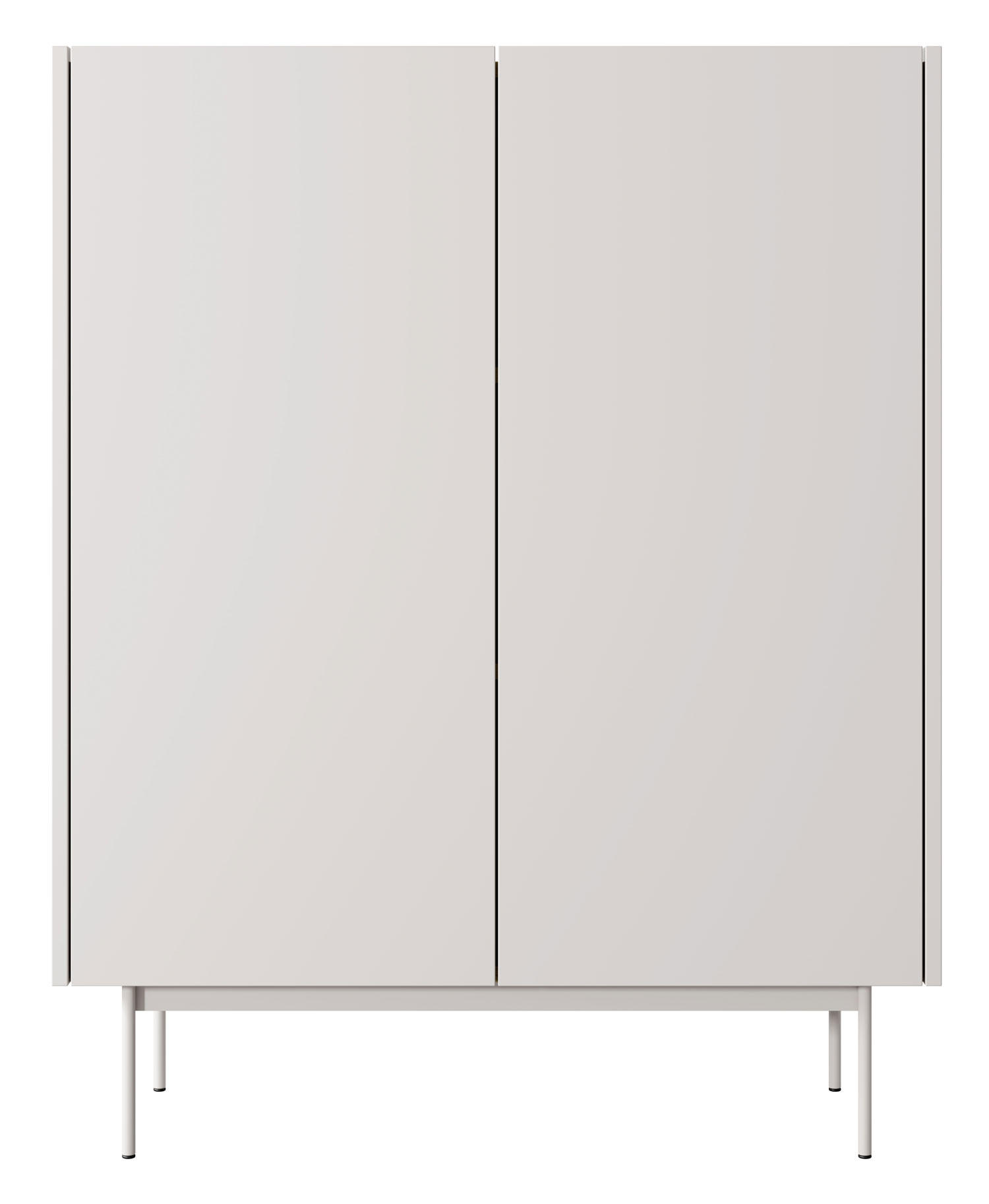 HIGHBOARD Color Kaschmir / Eiche Linea 97 / 37 / 122cm - Kaschmir/Hellbraun, Holz/Holzwerkstoff (97/122/37cm) - Feldmann-Wohnen