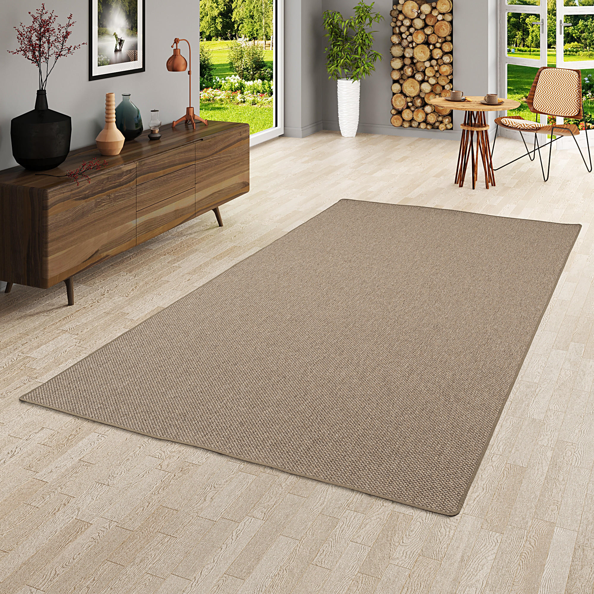 FLACHGEWEBE NATUR TEPPICH BENTZON - Braun, Textil (200/250cm) - Snapstyle