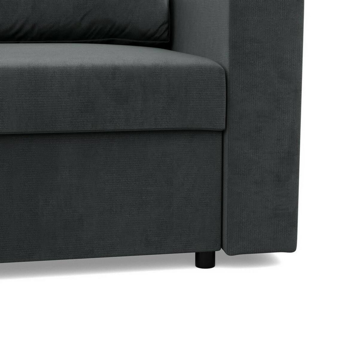 SOFA Neo mit gerader Armlehnen dunkelgrau - Dunkelgrau, Textil (220/92/92cm) - SIMKAM Furniture