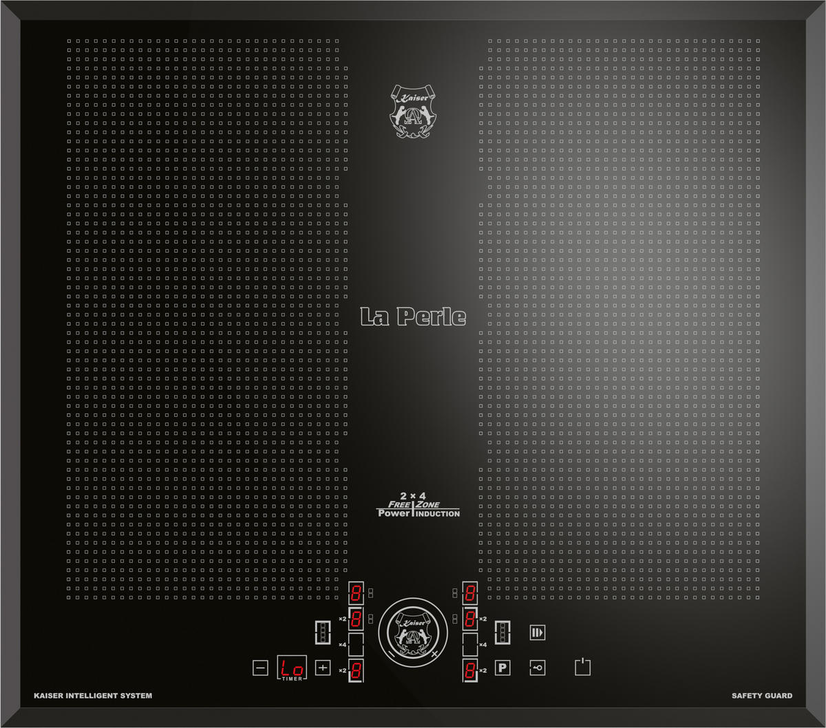 BACKOFEN-SET Elektro Backofen 60 cm EH 6355 Em Sil+KCT 61 FI Induktions-Kochfeld 60 cm - Schwarz, Metall (59.4/59.4/56.6cm) - Kaiser Küchengeräte