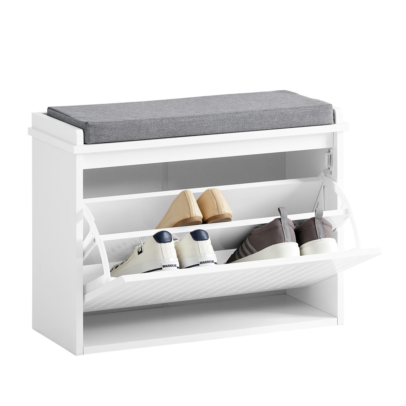 SCHUHSCHRANK Weiß - Weiß, Holzwerkstoff (62/46/26cm) - SoBuy