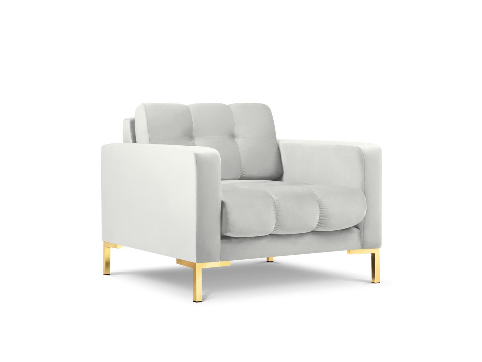 SESSEL Mamaia aus Samt silber - Silberfarben, Textil (92/75/87cm) - Micadoni