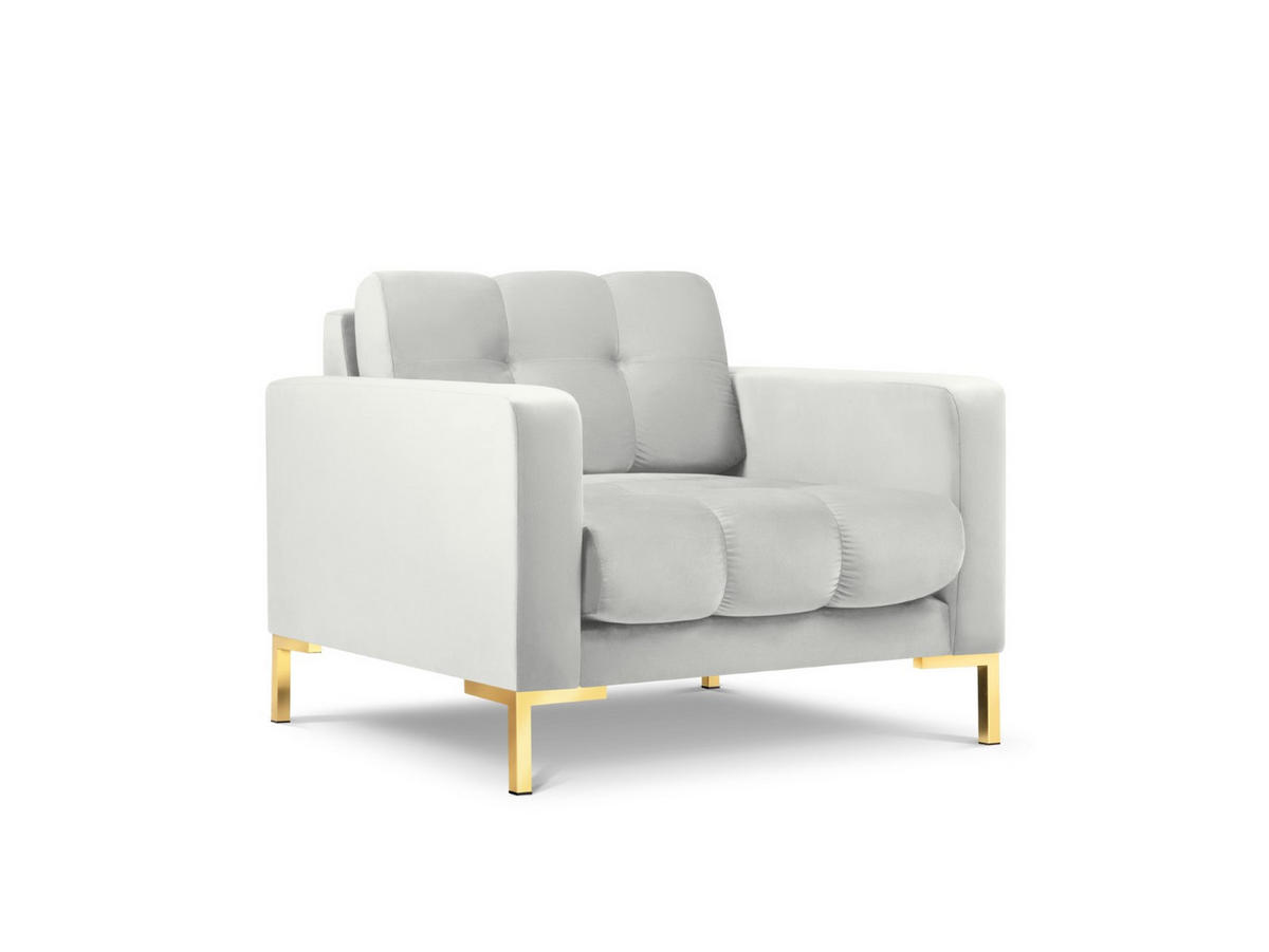 SESSEL Mamaia aus Samt silber - Silberfarben, Textil (92/75/87cm) - Micadoni