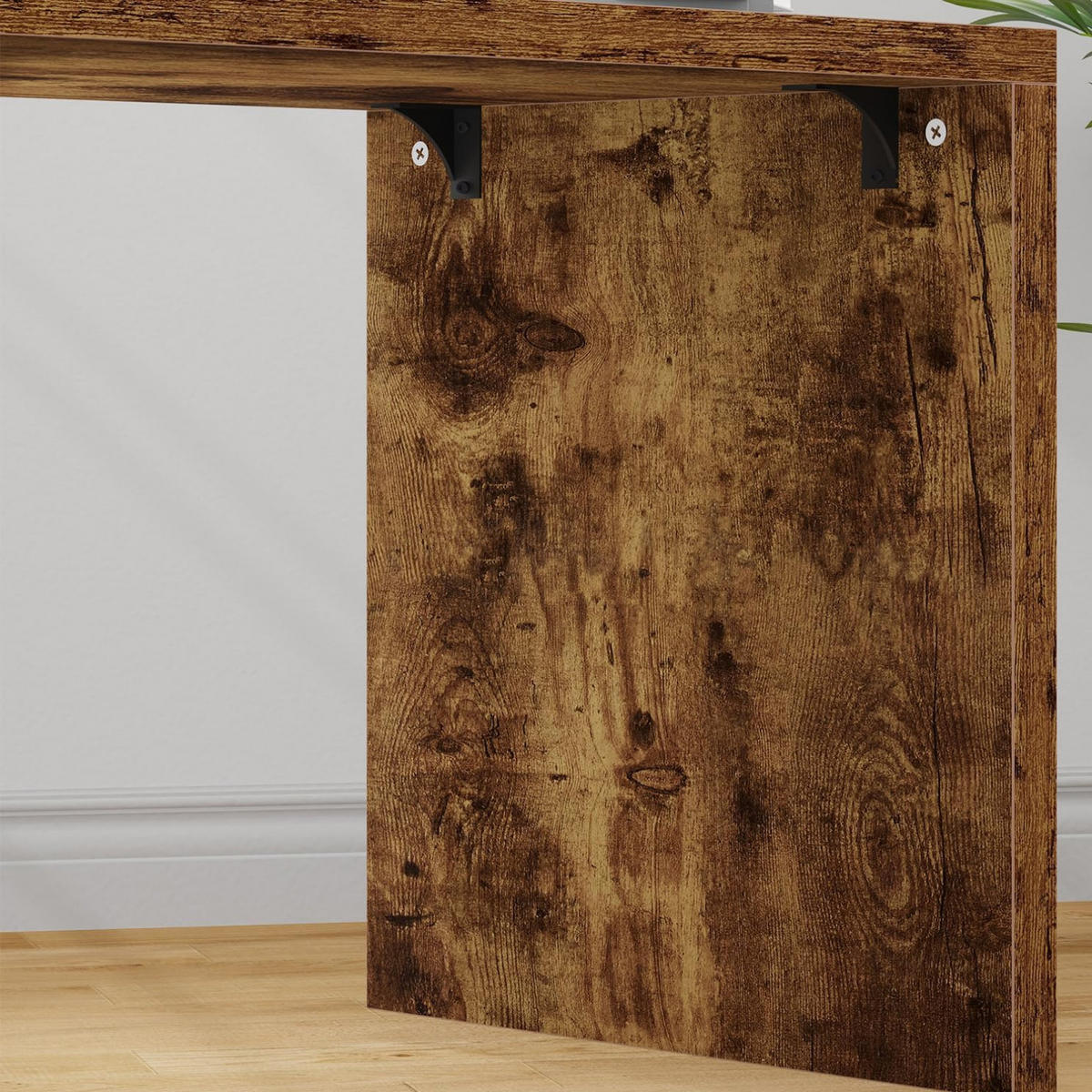 SCHREIBTISCH mit Schubladen flexibel 140 x 50 x 76 cm - Alteiche, Holzwerkstoff/Metall (50/140/76cm) - Quality Elegance