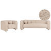 4-SITZER-SOFA Set Bouclé beige Leiren - Beige, Textil (83/83/224cm) - Beliani