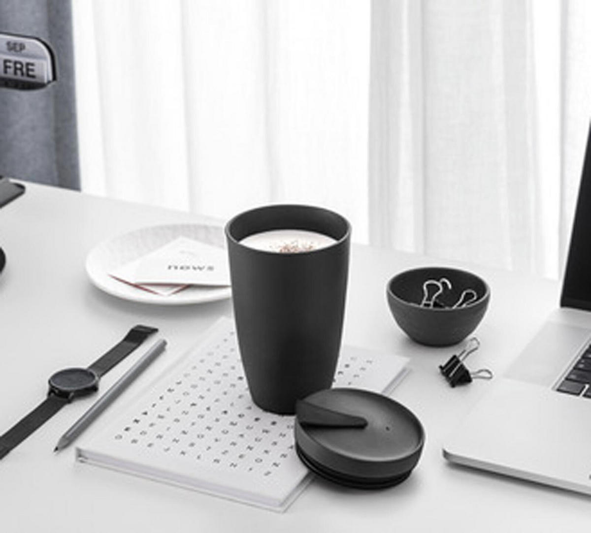 KAFFEEBECHER Coffee To Go schwarz 290 ml - Schwarz, Keramik (0.29L) - Villeroy & Boch