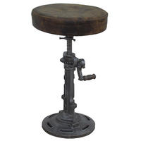 HOCKER aus Metall, braun, 32x57cm - Braun, Metall (32/57/32cm) - Wanderlust