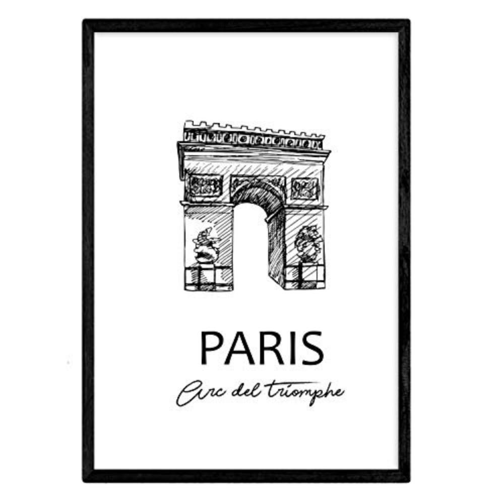 POSTER Städte Denkmäler Paris Triumphbogen A4 Rahmenlos - Klar, Papier (29.7/5/21cm) - Nacnic