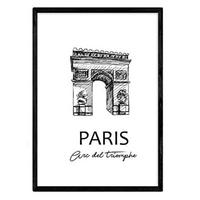 POSTER Städte Denkmäler Paris Triumphbogen A4 Rahmenlos - Klar, Papier (29.7/5/21cm) - Nacnic
