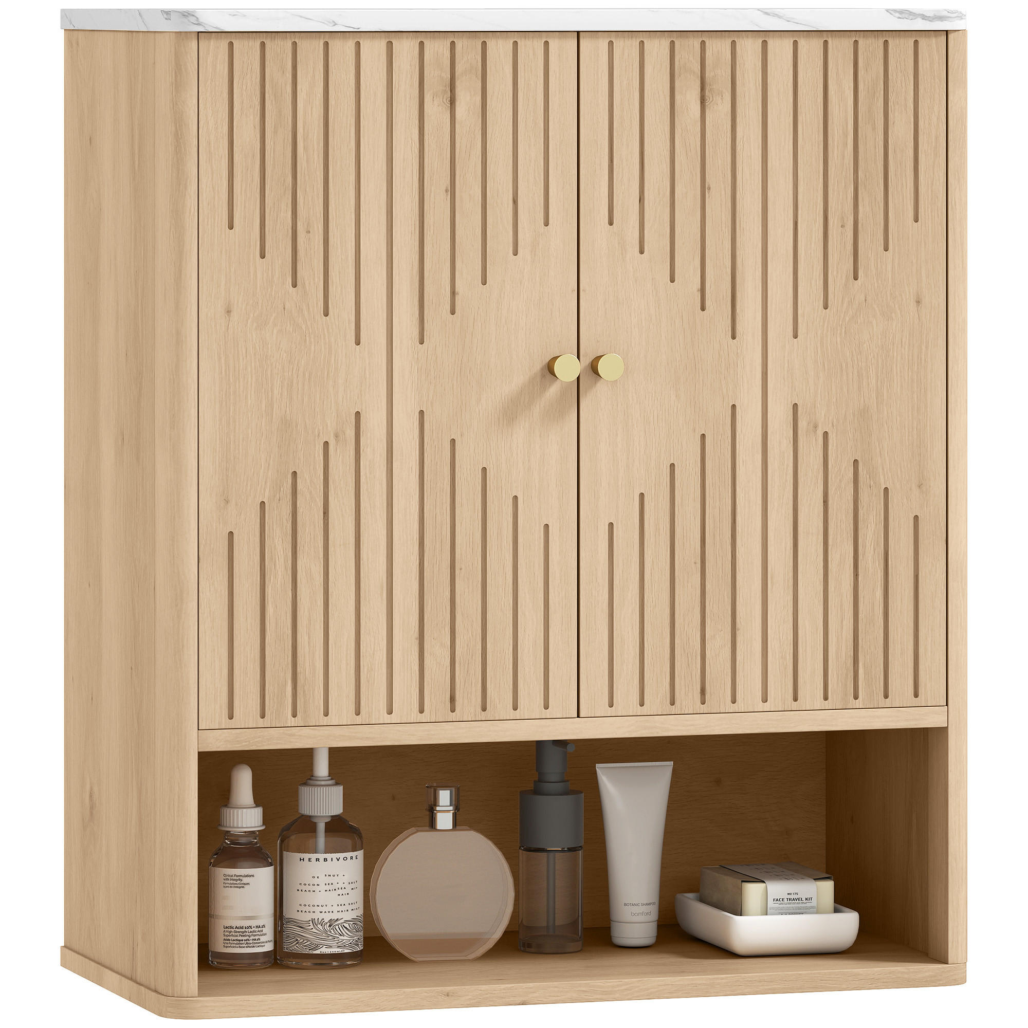 HÄNGESCHRANK Eiche 1 Stück - Beige, Kunststoff (60/70/18cm) - GiPP