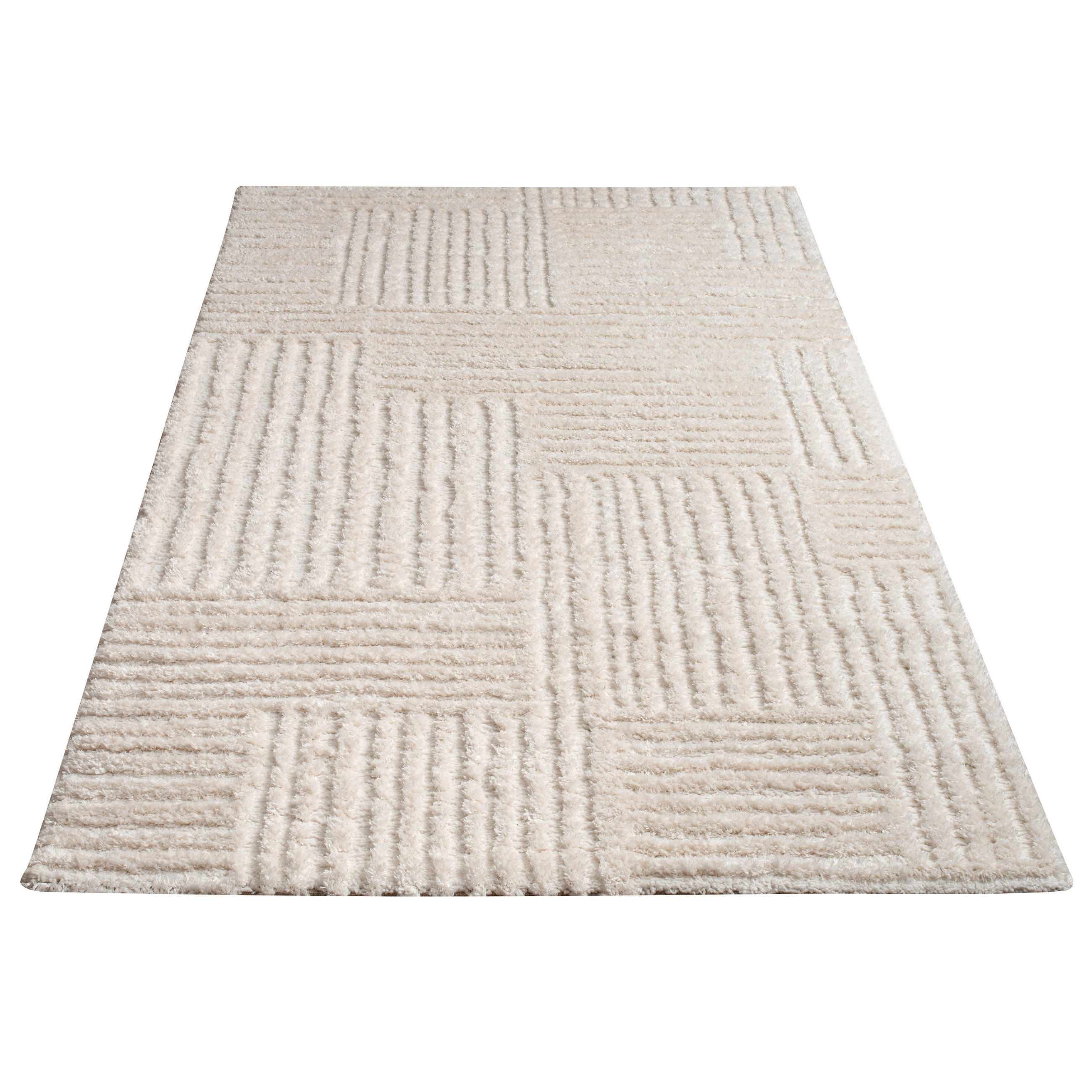 HOCHFLORTEPPICH 240/330 cm Palma 334 - Weiß, Textil (240/330cm) - Paco Home