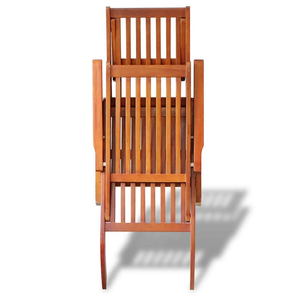 GARTENLIEGE mit Fußteil Massivholz Akazie - Braun, Holz (55/72/168cm) - furnicato