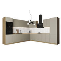 WINKELKÜCHE – Küchenzeile 330 x 340 cm VELORA – KU-S42 – Beige - Beige, Holzwerkstoff (330/212/340cm) - hi-markt