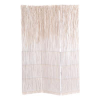 RAUMTEILER Nature 3-tlg. Weidenholz weiß - Weiß, Naturmaterialien (120/160/3cm) - DESIGN DELIGHTS