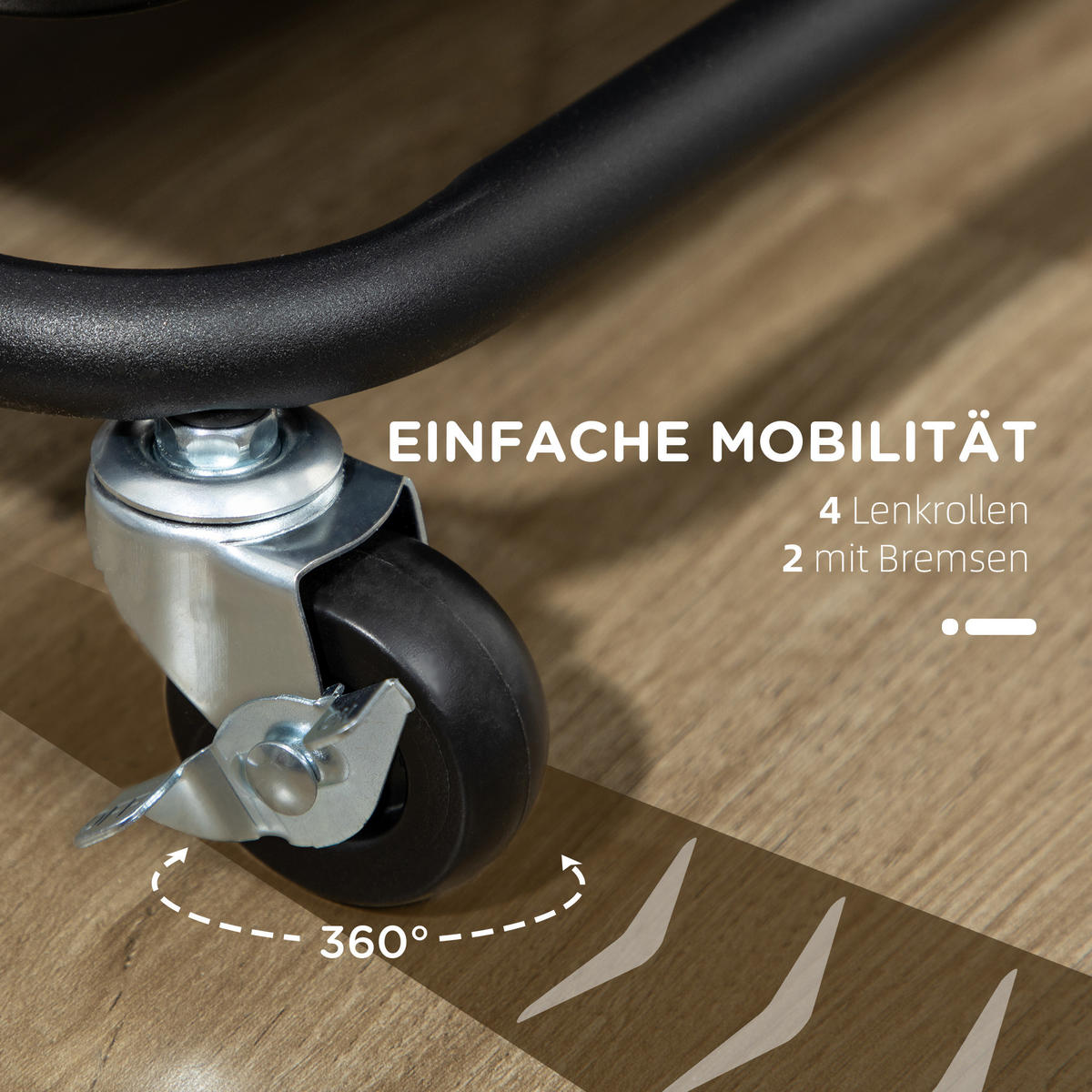 SERVIERWAGEN Rollwagen mit 3 Etagen, Ablagekörben, Küchenwagen mit Haken - Schwarz, Metall (38/86.5/42cm) - HOMCOM