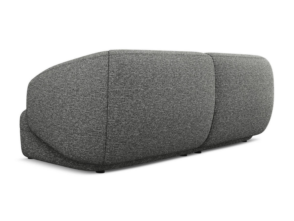 4-SITZER-SOFA Strukturstoff Stoff Grau - Dunkelgrau/Schwarz, Kunststoff/Textil (232/81/98cm) - Makamii