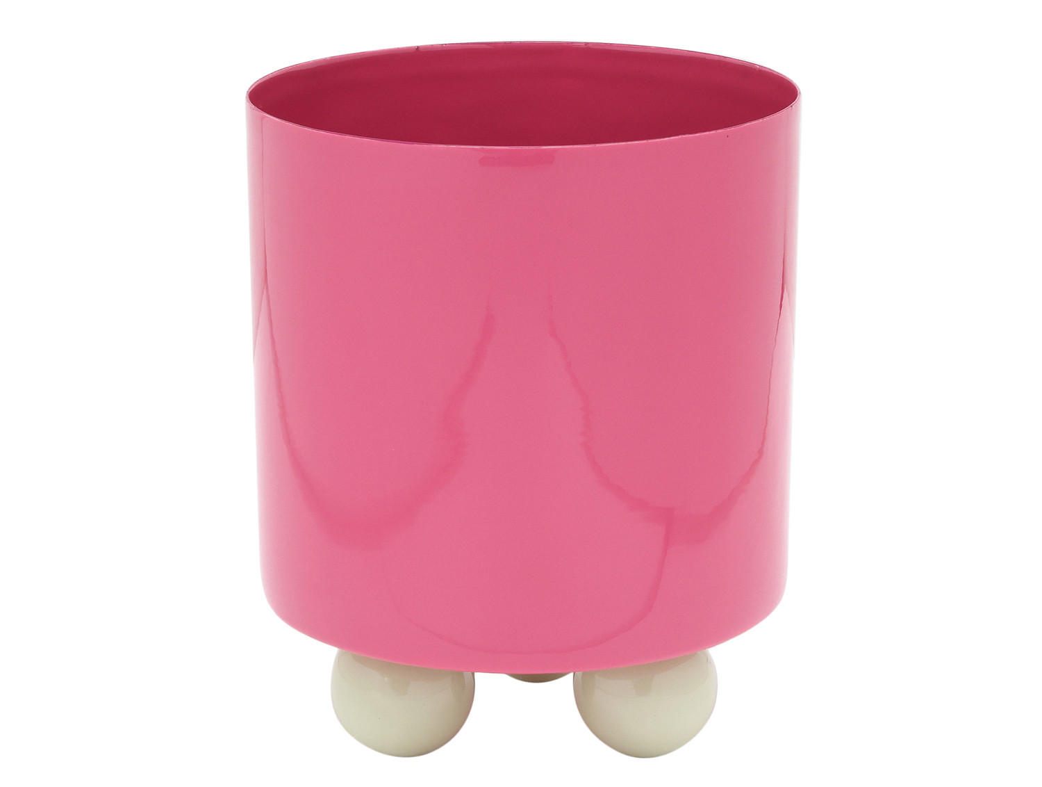 BLUMENTOPF Double Funky Rosa 16/16/20 cm - Pink, Metall (20cm) - Present Time