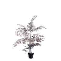 TOPF Palme Grau 145/135/135 cm - Grau, Kunststoff (135cm) - Light & Living