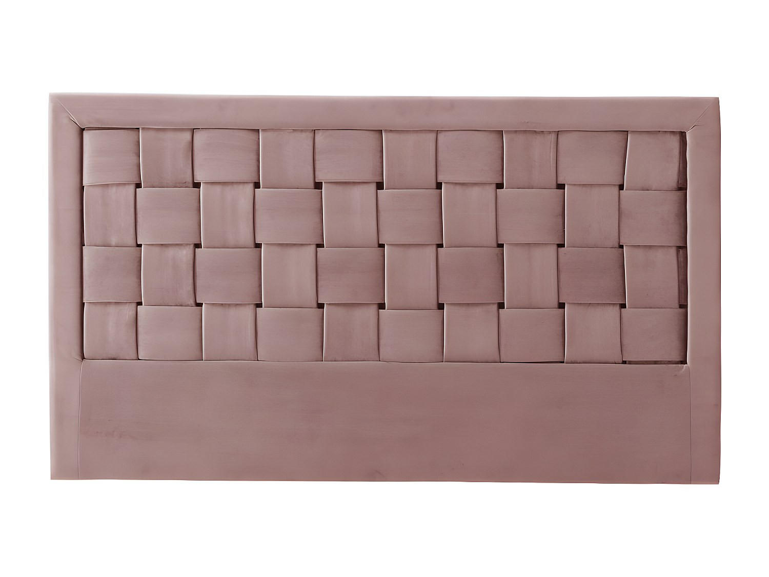 BETTKOPFTEIL - Samt - 160 cm - Rosa - JENNA - Pink, Textil (160/92/7cm) - Vente-Unique