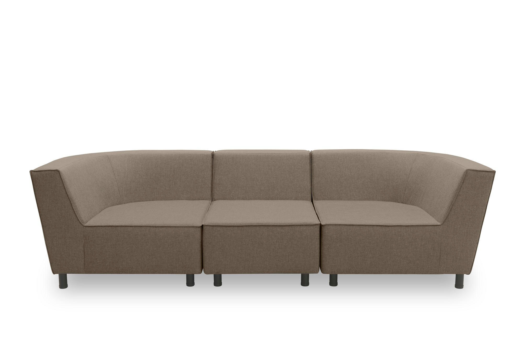 GARTENLOUNGE-SOFA 3-Sitzer Brandie 279x77x103 mit Outdoorbezug braun - Braun, Kunststoff (279/77/103cm) - 58aufmkessel