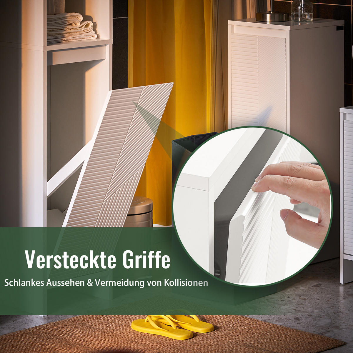 HOCHSCHRANK Weiß - Weiß, Holzwerkstoff (30/170/30cm) - SoBuy